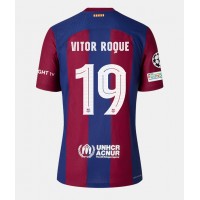 Camisa de time de futebol Barcelona Vitor Roque #19 Replicas 1º Equipamento Feminina 2023-24 Manga Curta